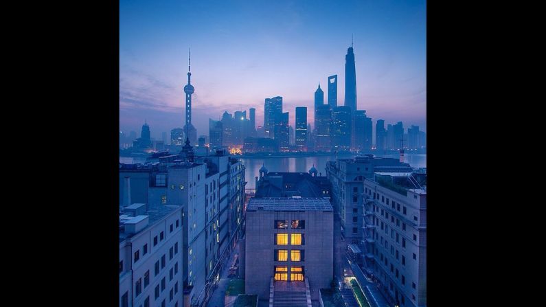 <a href="index.php?page=&url=http%3A%2F%2Finstagram.com%2Fp%2Fng-f11yzUv" target="_blank" target="_blank">Bruce Wang </a>woke up to this view while staying at the Waldorf Astoria Shanghai. Wang, a Toronto resident, was born and raised in the Chinese city. Click the arrow to see more images.