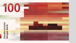 norway pixelated banknote