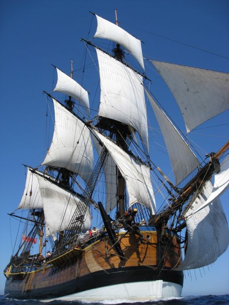 A replica of the HMS Endeavour, which has existed for 20 years after a lengthy build process.