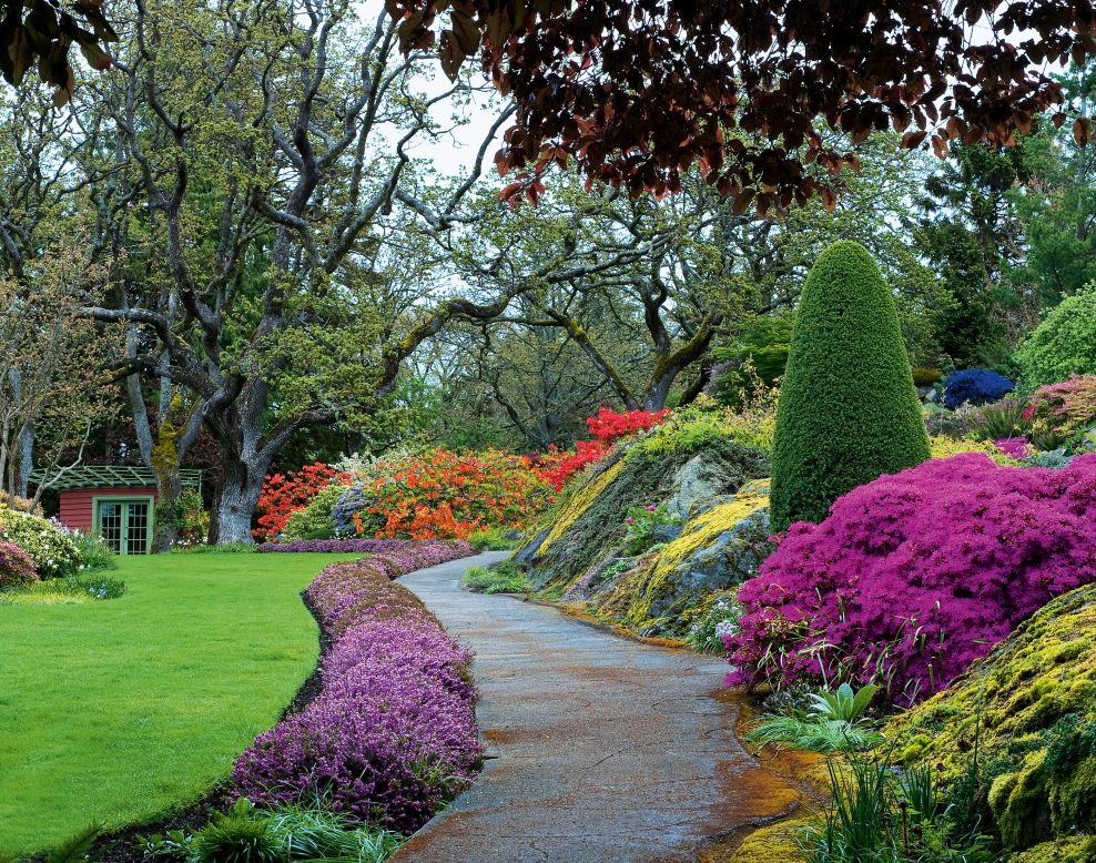 1 Abkhazi Garden, Victoria, British Columbia, Canada, Prince Nicholas Abkhazi, Princess Peggy Abkhazi, John Wade, 20th century