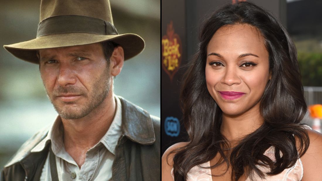 Zoe Saldana as Harrison Ford in "Indiana Jones"? Why not? She has a proven track record in playing smart characters who kick butt. 