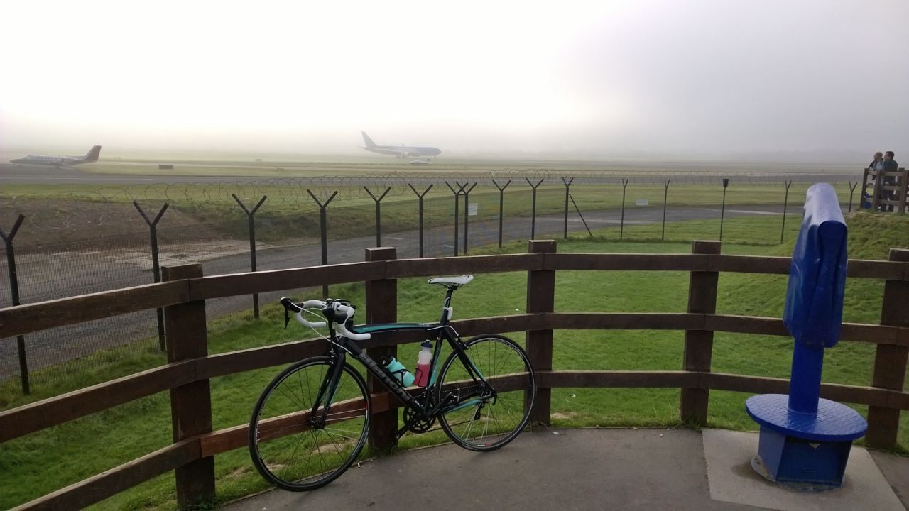 Manchester Airport has an eight-mile orbital cycleway so close to the aviation action the track features a pair of tunnels that pass beneath the twin runways.