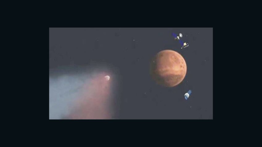 comet mars brighter