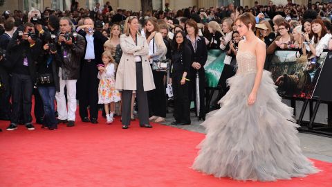 For an occasion as big as her final "Harry Potter" premiere, actress Emma Watson chose a designer she knew would have a timeless and memorable look. Seen here at the 2011 premiere of "Harry Potter and the Deathly Hallows -- Pt. 2," Watson's voluminous de la Renta dress perfectly matched the emotional scale of the event. 