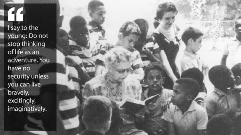 Attending a Wiltwyck School picnic in 1954.