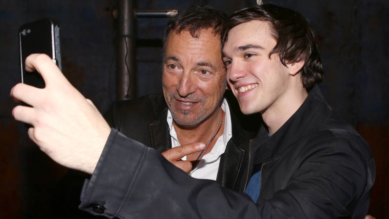 Actor Collin Kelly-Sordelet, right, gets a selfie with rock legend Bruce Springsteen after a performance of "The Last Ship" in New York on Wednesday, October 15. <a href="http://www.cnn.com/2014/10/15/living/gallery/look-at-me-1015/index.html">See 22 selfies from last week</a>