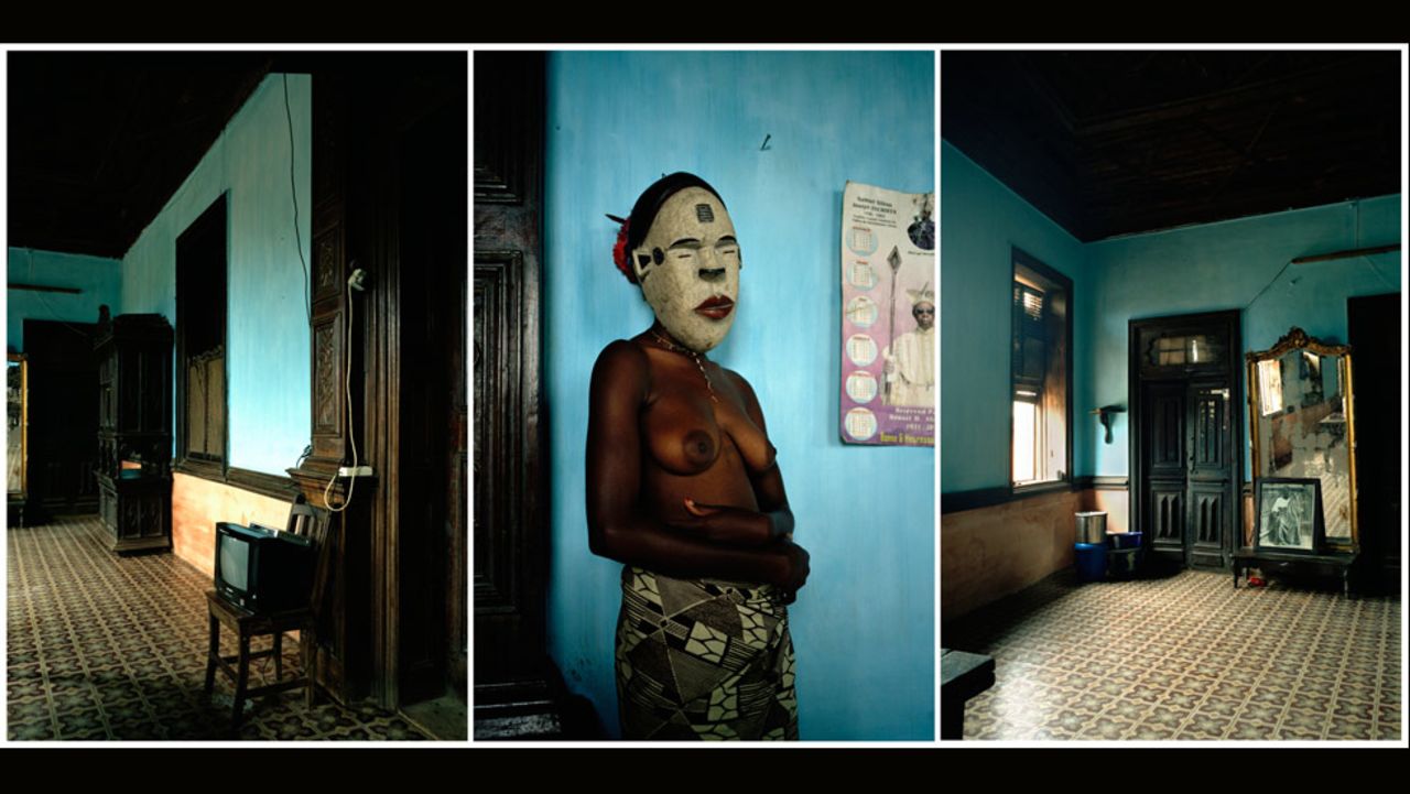 <em>"Untitled" (Demoiselles de Porto-Novo series), Leonce Raphael Agbodjelou, 2012</em><br /><br />Benin photographer Leonce Raphael Agbodjelou is one of the most celebrated names showcased at 1:54. The 49-year-old Porto Novo-based artist is continuing his ongoing portraiture project, which aims to capture life in the capital of the West African nation. <br /><br />Set against a magnificent backdrop of colonial architecture owned by the Agbodjelou family, his most recent series of photographs, which focuses on the young women of the city, is perhaps his most intimate.
