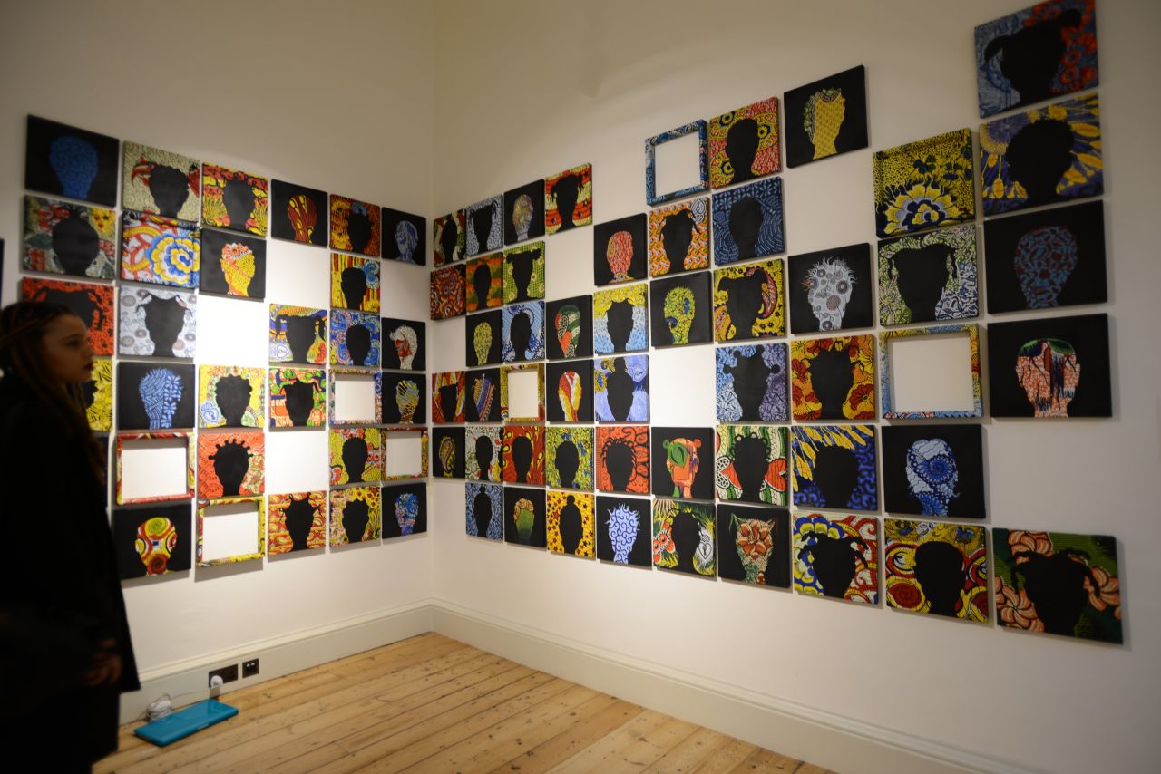 <em>Missing, Peju Alatise, 2013</em><br /><br />Nigerian Peju Alatise is a renowned artist, architect and author who draws inspiration from the world around her and her roots to create poignant works for the public. <br /><br />Recently, her work has focused on the kidnapped Chibok schoolgirls, who are represented in this series of silhouetted portraits. 