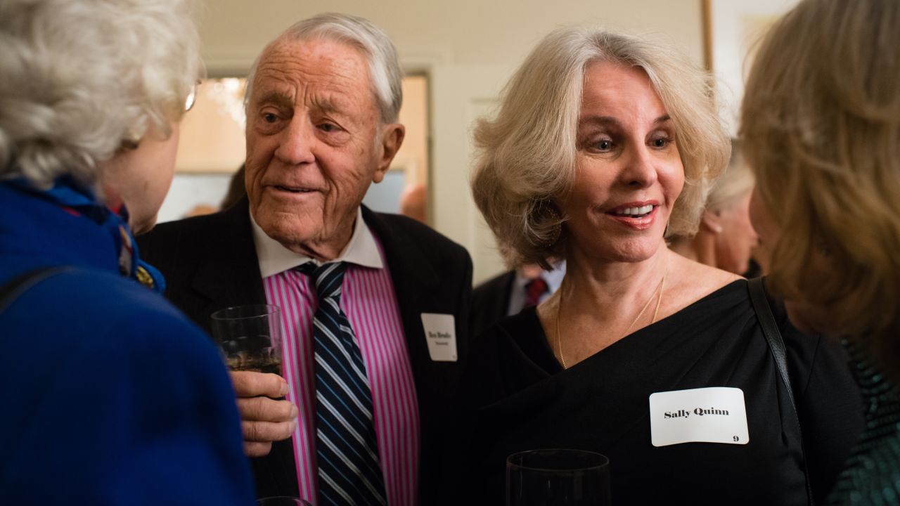 Bradlee and Quinn attend a November 2013 gathering of Washington insiders who were in the city during the presidency of John F. Kennedy.<br />