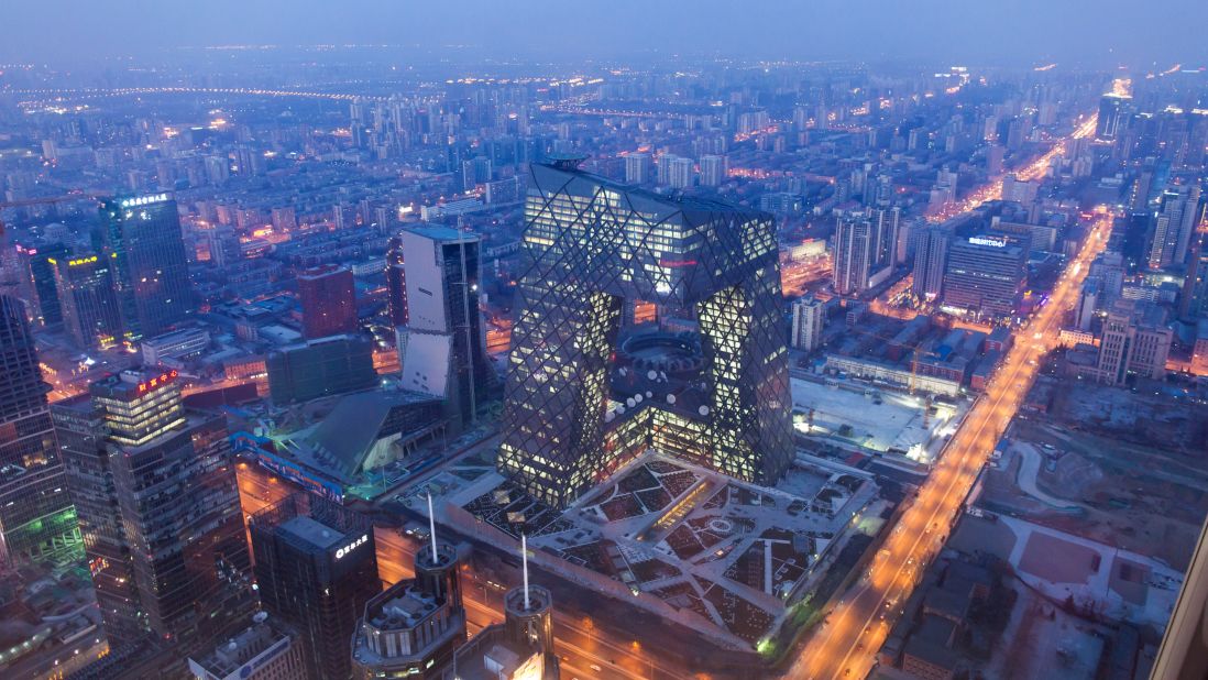 The CCTV headquarters, located in Beijing, was designed by OMA. It's nicknamed "big pants" by locals for its resemblance to trousers. 