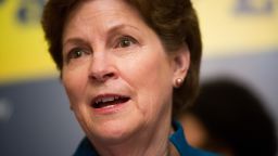 WASHINGTON, DC - APRIL 1:  U.S. Sen. Jeanne Shaheen (D-NH) speaks during a press conference to urge Congress to pass the Paycheck Fairness Act, on Capitol Hill on April 1 in Washington, DC.