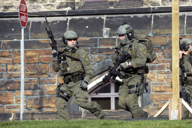 Royal Canadian Mounted Police respond to the scene.