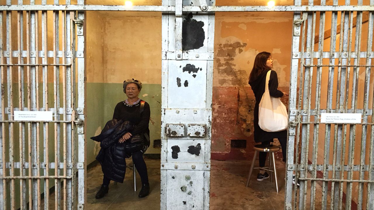The sound installation on Alcatraz encourages visitors to sit inside cells and listen to spoke word, poetry and music by people who have been imprisoned for expressing their beliefs.