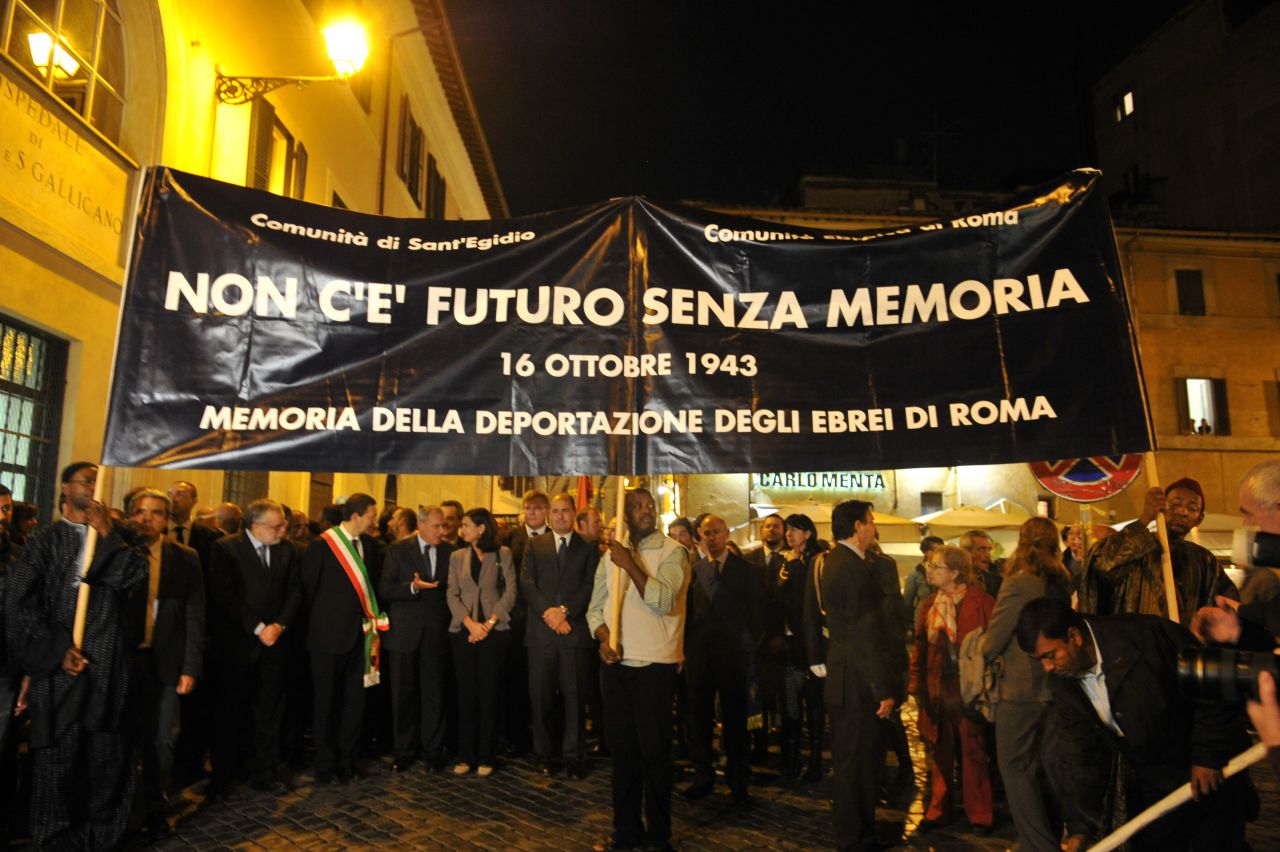 In October 2013, a memorial was held in Rome for the 1,000 Jews who were taken away from the Rome Ghetto to concentration camps 70 years earlier.