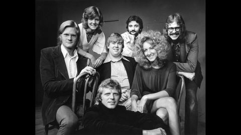 Murray first became known with Chicago's Second City comedy troupe, a group that included (back) Ann Ryerson, Bill Murray, Tino Insana; (center) Jim Staahl, John Candy, Betty Thomas; and (front) David Rasche.