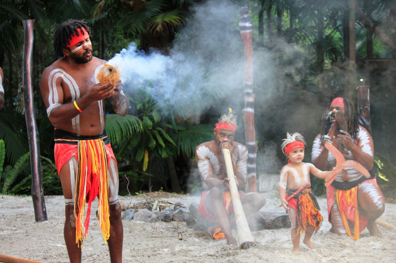 Meet the Australian Aboriginals. At the Currumbin Wild Sanctuary, <a href="http://ireport.cnn.com/docs/DOC-1047488">Jerry Gonzales</a> captured their demonstration on how to create fire, complete with song and dance.