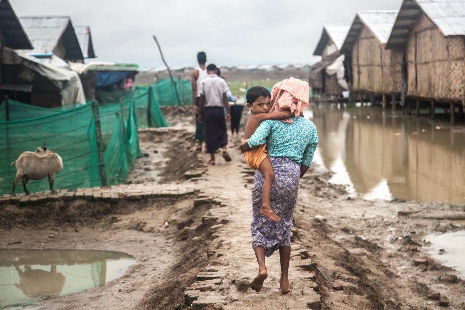 It is difficult to get contractors in to improve conditions in the camp, says a humanitarian worker familiar with Nget Chaung, as they have been warned off working there by Rakhine communities opposed to the Rohingya presence.