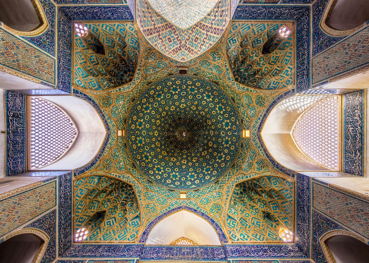 Ganji says he prefers capturing the interiors of mosques with symmetry, interior columns, good lighting and beautiful mosaics.