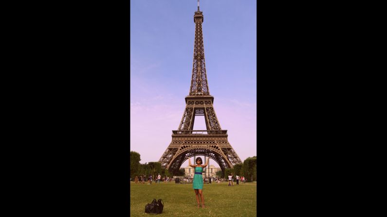 <a href="index.php?page=&url=http%3A%2F%2Fireport.cnn.com%2Fdocs%2FDOC-1183372">Magda Bryla</a> shows off her strength during her trip to Paris in July 2012. "The Eiffel Tower is not so heavy. I lifted it up," joked the Polish tourist.