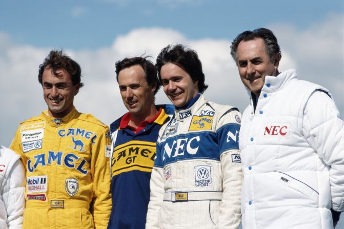 David's (left to right) brothers Geoff and Gary Brabham also enjoyed careers in motorsport. Here they are seen with father Sir Jack (right).