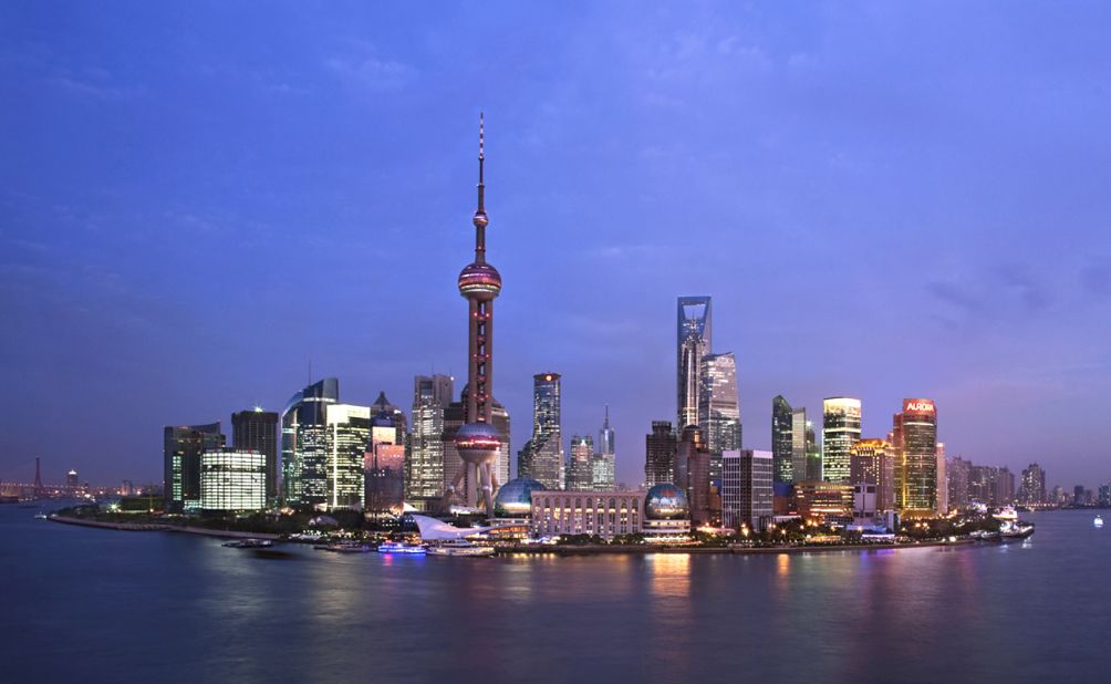 Answer: Shanghai, pictured here from the city's famous Bund waterfront area.