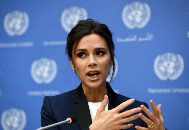Perhaps an even greater test of your celebrity status is being named a UNAIDS International Goodwill Ambassador. Beckham missed the grand opening of her London store in September this year, to attend the news conference on her appointment. 