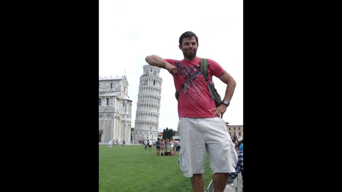 "It's only common courtesy that someone keep this thing from falling over on some unsuspecting locals," jokes Joseph Baca, who kept the <a href="http://ireport.cnn.com/docs/DOC-1174034">Leaning Tower of Pisa</a> from tipping over during his visit to Italy in June 2012.