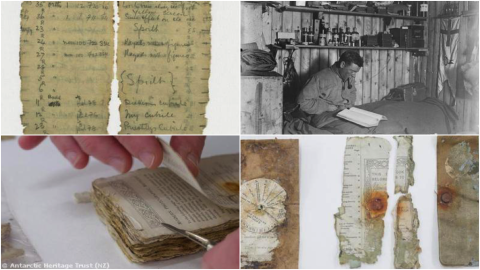 The notebook was found in January 2013 after the summer snow melt exposed it.