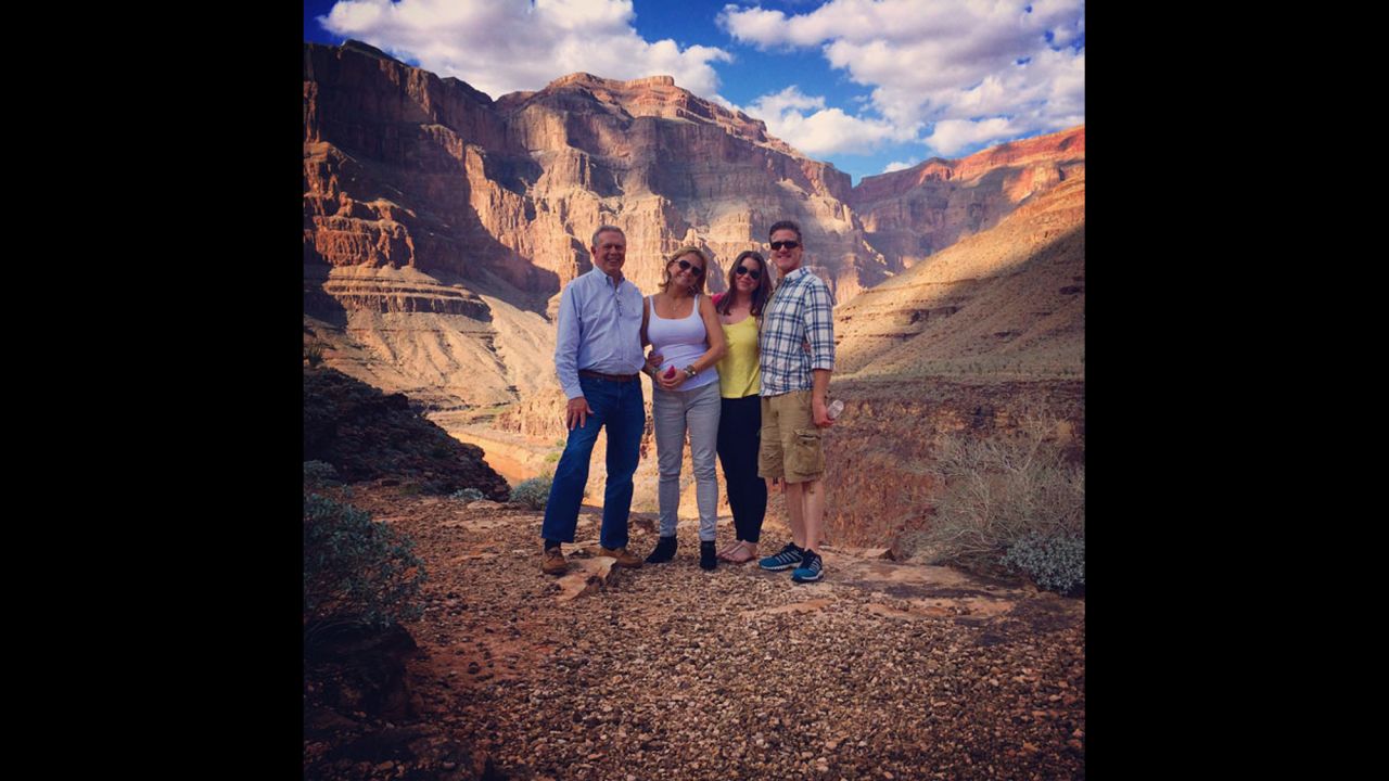 Maynard, second from right, visits the Grand Canyon with her family in October. She had said the Grand Canyon was the last item on her bucket list.