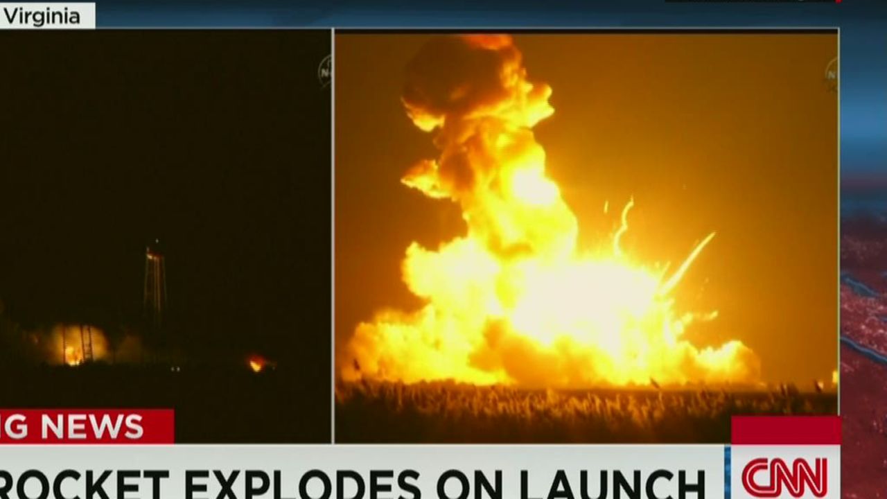 Orbital Sciences Antares rocket explodes at launch Tuesday in Virginia.