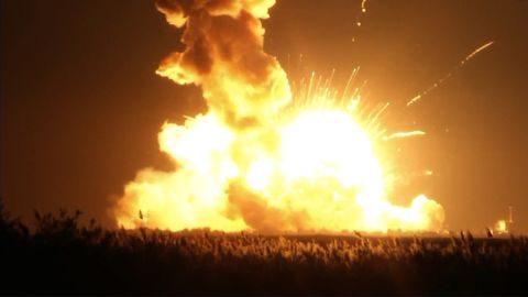 explodes unmanned explosion antares liftoff contracted