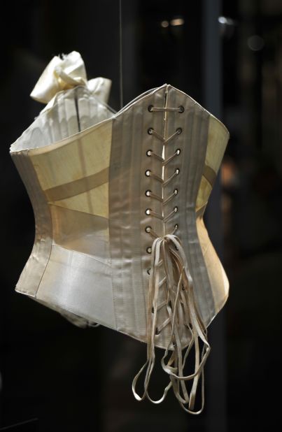 A ribbon corset from 1904 also features in the exhibition, called "Women Power Fashion."