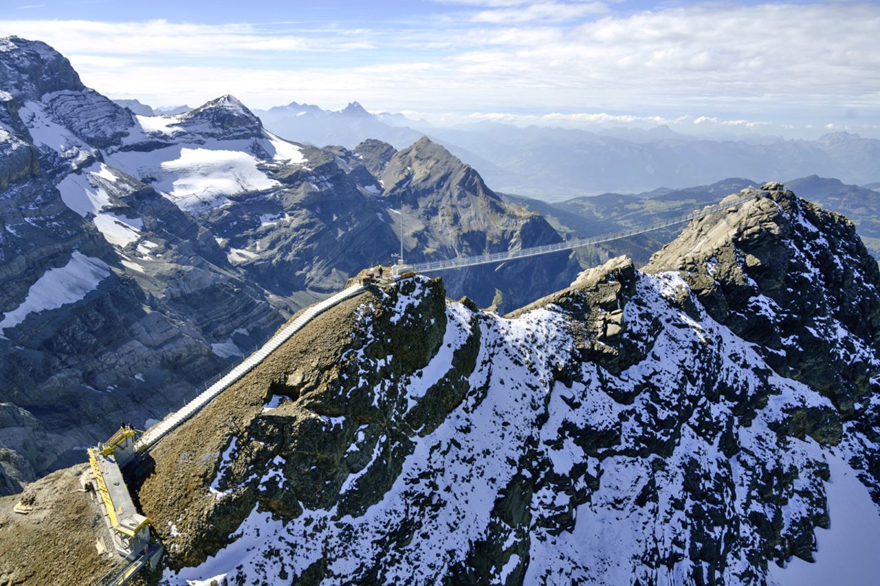 <strong>Peak Walk (Switzerland):</strong> The world's first pedestrian suspension bridge to connect two mountain peaks opened on Glacier 3000 in Switzerland's Bernese Oberland in October 2014. The 107-meter (351 feet) bridge connects View Point peak with Scex Rouge peak. Click through the gallery for more thrilling footbridges: