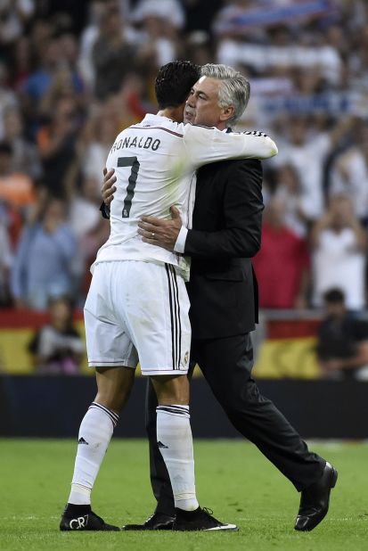 Ancelotti enjoyed a good relationship with Ronaldo when he was at Real, despite rumors of the Portuguese falling out with other coaches, most notably Jose Mourinho and Rafa Benitez. Ancelotti said: "A lot of people ask me if it is difficult to manage top talent but it is really easy because they are so professional. Cristiano Ronaldo is so successful because he is really serious, really professional."