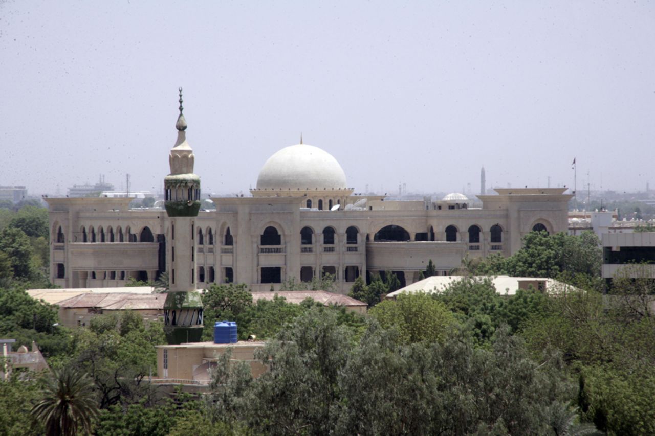 The presidential palace in the Sudanese capital of Khartoum is shown under construction on June 27, 2014.