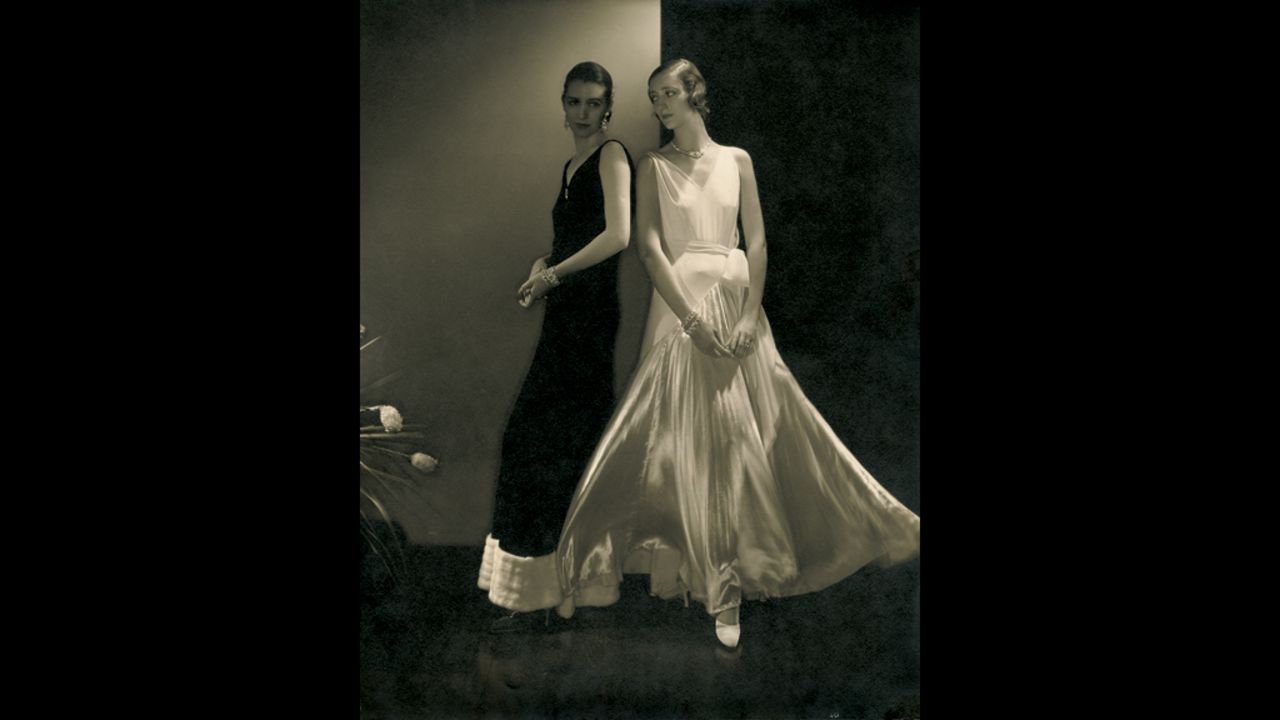 Fashion photography made Steichen's name. This is the "first supermodel" Marion Morehouse, with an unidentified model, wearing dresses by Vionnet in Vogue, October 27, 1930.