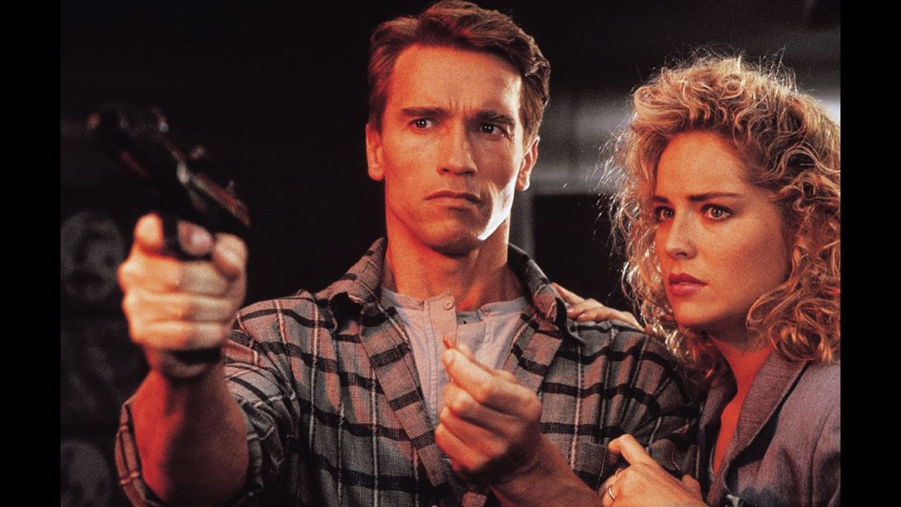 Schwarzenegger (here with Sharon Stone) also stars in 1990's "Total Recall," which takes place in 2084. His character is apparently implanted with memories and makes his way to Mars. A shootout in a subway station features both a bit of high-tech gadgetry and director Paul Verhoeven's love of graphic violence.
