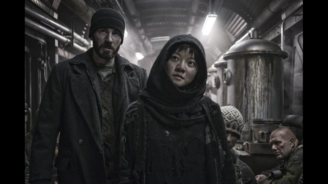 <strong>"Snowpiercer" (2013):</strong> Based on a French graphic novel, the Earth's remaining inhabitants are confined to a train circling the globe as a revolution begins to take shape. Chris Evans, Tilda Swinton and Jamie Bell star. <strong>(Netflix) </strong>