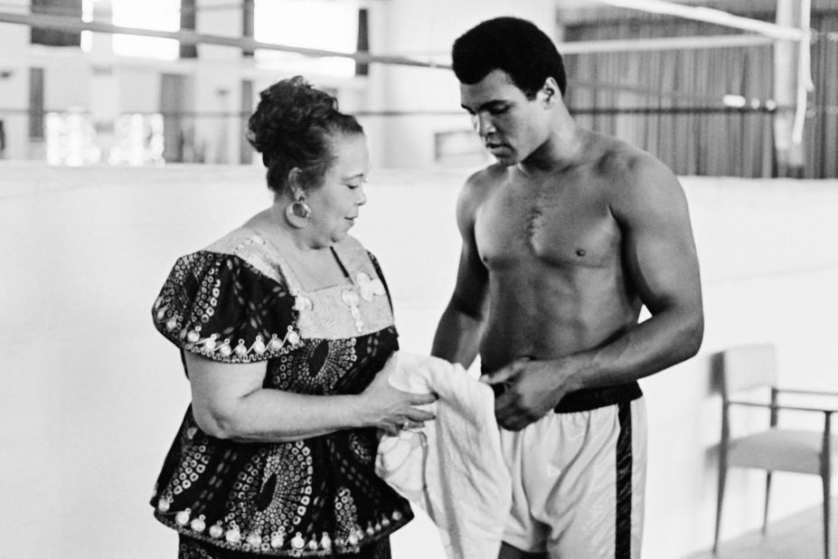 Ali's mother, Odessa Lee Clay, tends to her son three days before the fight. "I always felt like God made Muhammad special," she said of Ali, "but I don't know why God chose me to carry this child."
