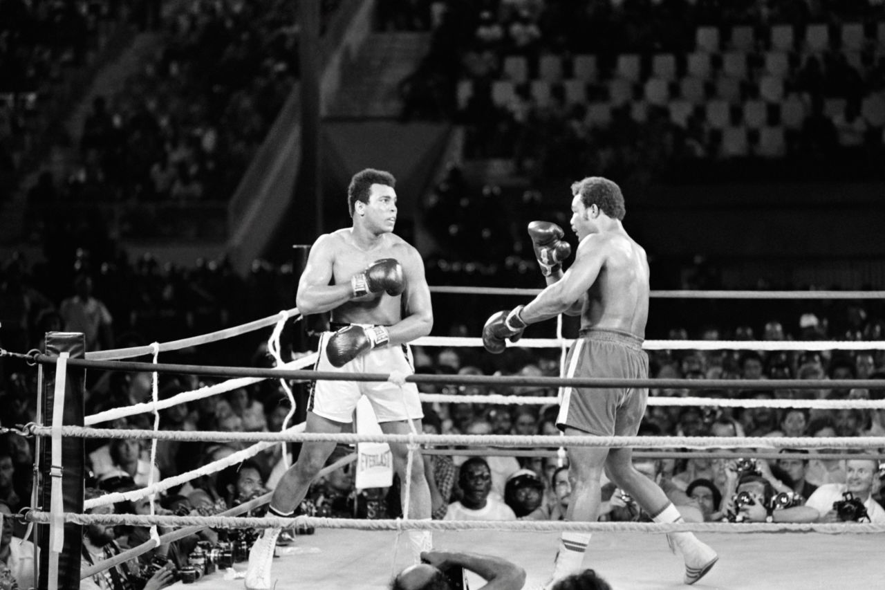 "I shall be the matador and Foreman the bull," Ali had boasted in the buildup to the fight, and so it proved. The decisive blow came in the eighth round. A flurry of punches ended with a right hand that sent Foreman sprawling to the canvas.
