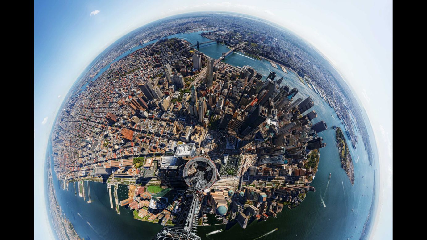 In 2013, <a href="http://time.com/world-trade-center/" target="_blank" target="_blank">Time magazine created this 360-degree panoramic</a> view from the top of One World Trade Center, the tallest building in the Western hemisphere.