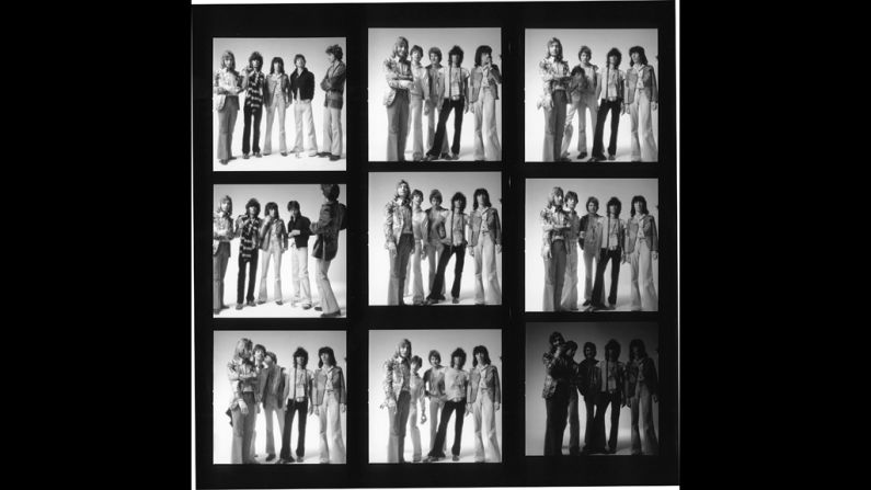 These pictures of the Rolling Stones were taken at Bow Street Studios in London, in 1973. "Keith Richards opened the door naked to the waist and rather the worse for wear," Po recalls. "He was a beautiful young man, he looked like a gypsy hero. The band all got on incredibly well and would do whatever I wanted, even though they had an untouchable reputation."