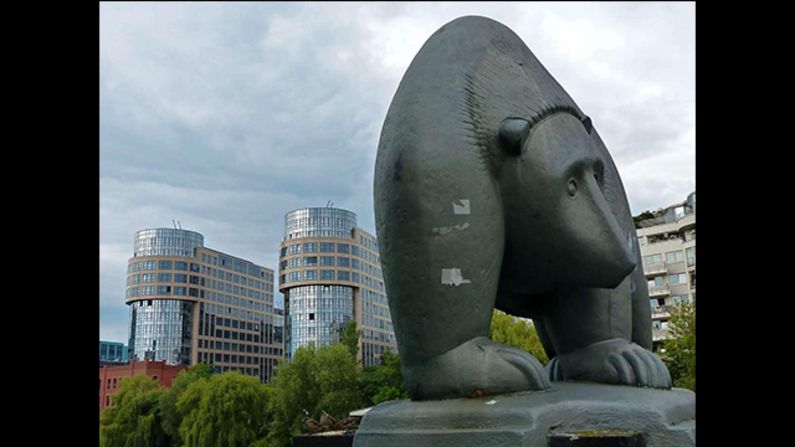 <strong>Berlin bear: </strong>The bear is Berlin's city symbol, and this sculpture on the Moabit Bridge is Klaus Gaffron's favorite spot.