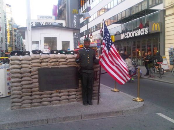 <strong>Checkpoint Charlie</strong>: Karine Carpentier was struck by the historical importance of <a href="index.php?page=&url=http%3A%2F%2Fireport.cnn.com%2Fdocs%2FDOC-1180998">Checkpoint Charlie</a>, the best known crossing between East and West Berlin. 