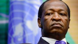 Burkina Faso President Blaise Compaore is shown in this file photo from November 12, 2008 in Geneva.
