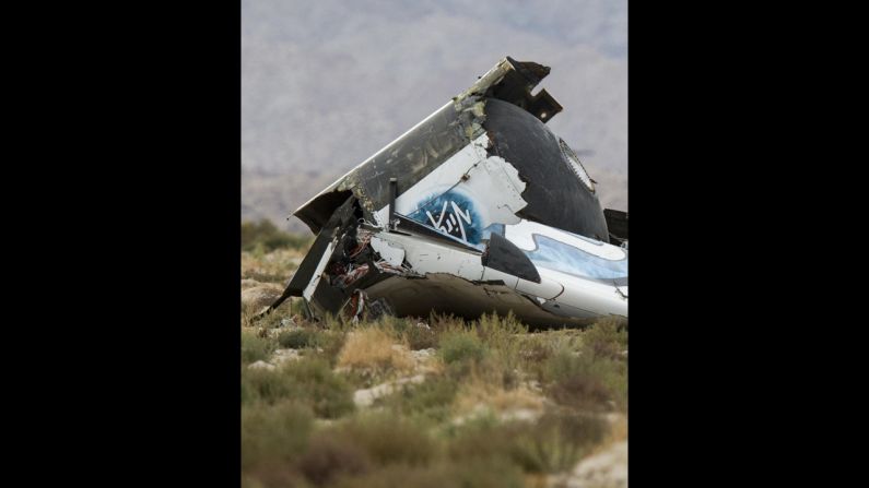 Virgin Galactic wreckage.