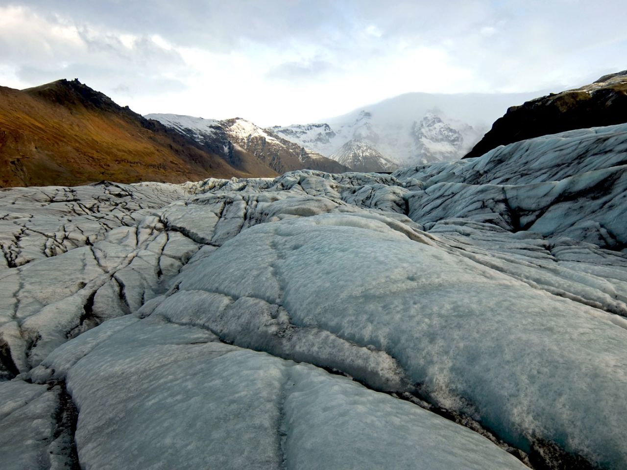 Svinafellsjokull, a glacier in the Vatnajokull National Park, is one of the locations used in the filming of new movie "Interstellar."