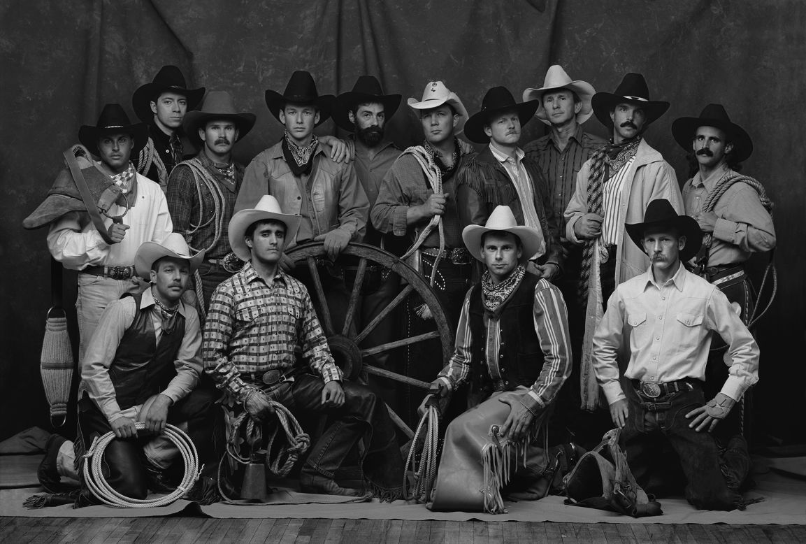 Little took this portrait of his fellow rodeo team members in his Hollywood photo studio in 1990, the year he won Bull Riding Champion of the Year. Little's photographs went on exhibition for the first time this year at the Eiteljorg Museum of American Indians and Western Art.