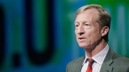 LAS VEGAS, NV - AUGUST 13:  Tom Steyer introduces a panel during the National Clean Energy Summit 6.0 at the Mandalay Bay Convention Center on August 13, 2013 in Las Vegas, Nevada.  (Photo by Isaac Brekken/Getty Images for National Clean Energy Summit 6.0)