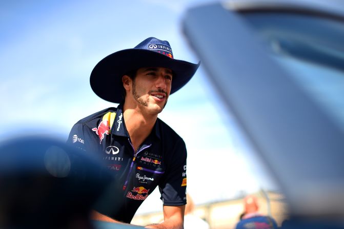 Not to be outdone in the home crowd popularity stakes, Red Bull's Daniel Ricciardo went full handlebar mustache to endear himself to the locals.